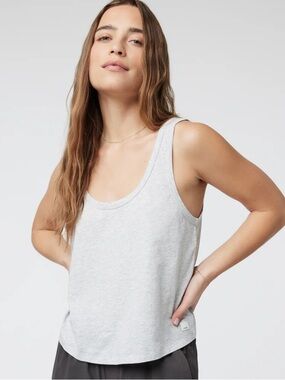 NWT Vuori Light Heather Grey “Sutton” relaxed Tank Top, size small.